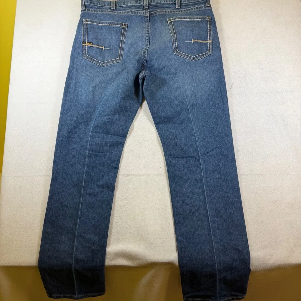 Ariat Rebar M4 Relaxed Boot Cut Jeans Mens 42x36 Medium Wash Blue Denim Workwear